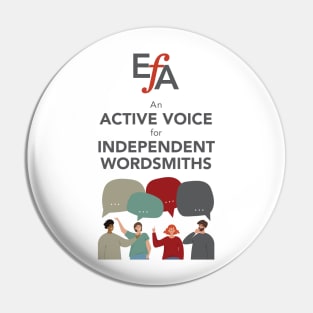 Active Voice for Independent Wordsmiths Pin