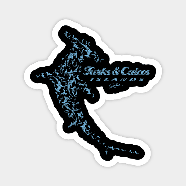 Turks & Caicos Islands Hammerhead Shark School (Distressed) Magnet by jcombs