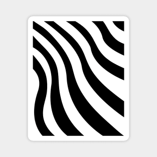 black and white swirly stripes background Magnet