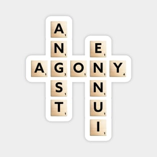 Agony Word Puzzle - Playful & Sad Magnet