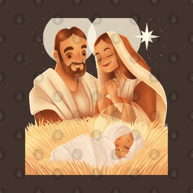 Nativity Illustration by Mako Design 