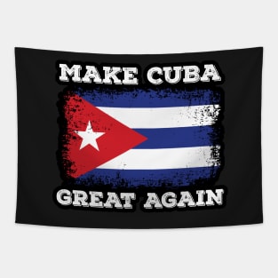 Make Cuba Great Again Cuban Flag Caribbean Beach Happy Tapestry