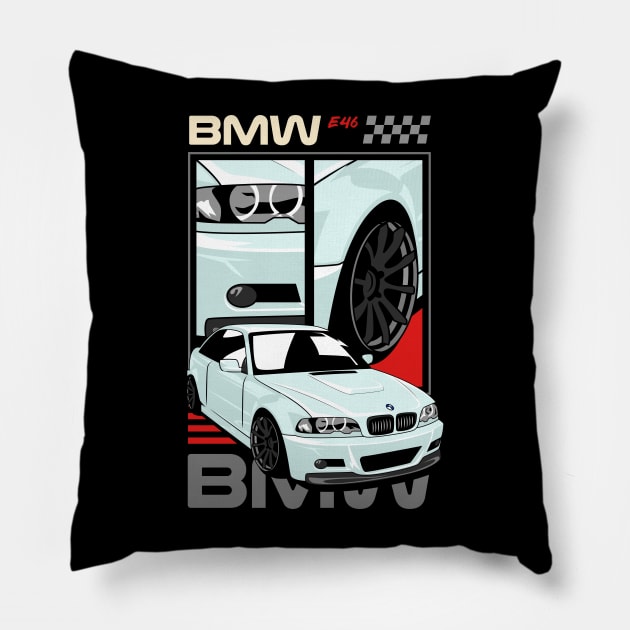 BMW E46 Pillow by Harrisaputra