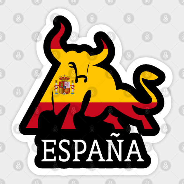 Spain Spanish Flag Souvenir Toro España Bull Silhouette - Spanish Spain Flag Souvenir Bull S - Sticker | TeePublic Spain Spanish Flag Souvenir Toro España Bull Silhouette - Spanish Spain Flag Souvenir Bull S - Sticker | TeePublic