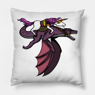 Magical Unicorn Riding Dragon Pillow