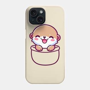 Cute Otter In Pocket Kawaii Peeking Animal Lover Phone Case