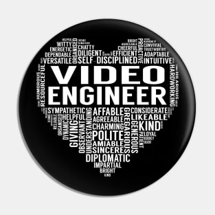 Video Engineer Heart Pin