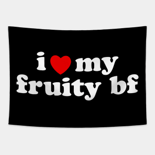 I Heart My Fruity Bf Tapestry