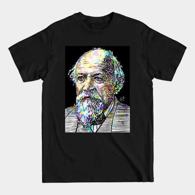 ROBERT BROWNING watercolor and ink portrait - Browning - T-Shirt
