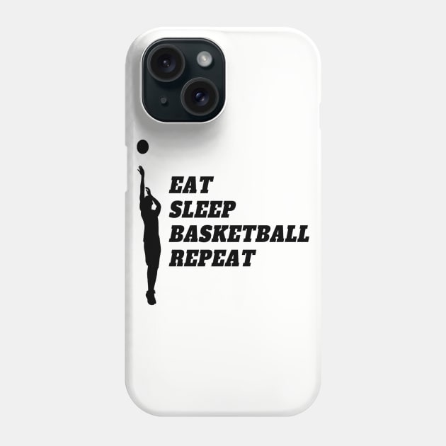 Eat Sleep Basketball Repeat Phone Case by Obeyesse