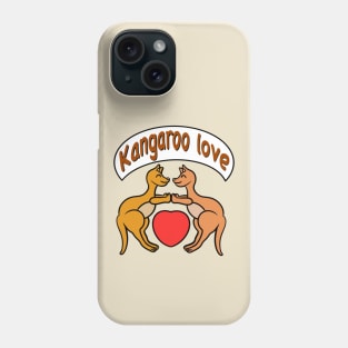 Cute kangaroo love Phone Case