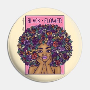 Black Flower Pin