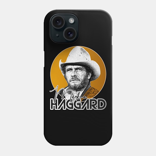 Retro Merle Haggard Gold Design Phone Case by darklordpug