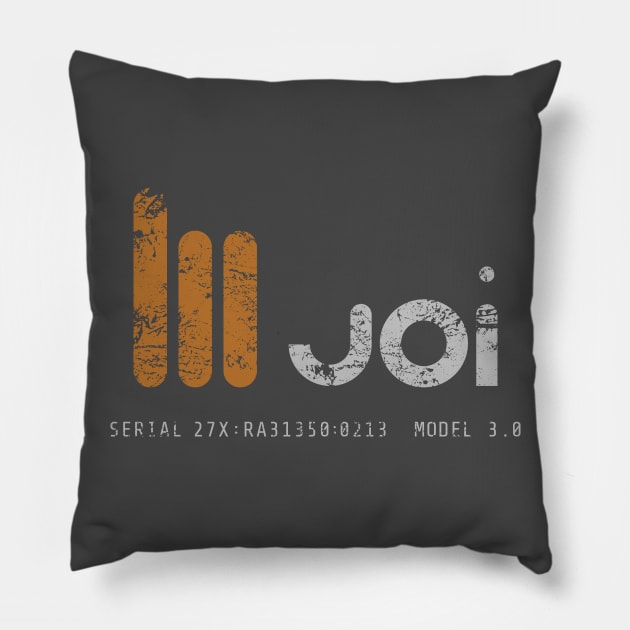 Blade Runner 2049 – Joi Logo (Weathered) Pillow by GraphicGibbon