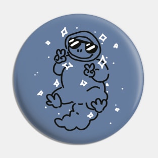 Peacin' Space Lizard Pin