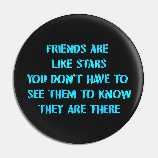 'Friends Are Like Stars' Typography Design Pin by StylishTayla