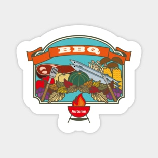 BBQ Autumn Sitcker Magnet