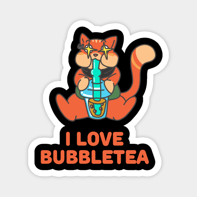 I Love Bubbletea Magnet by Ninjacatz