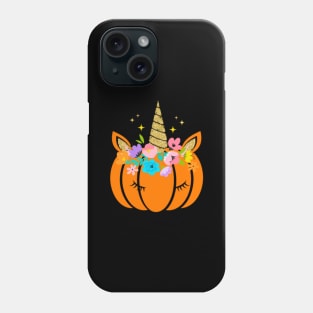 Funny Unicorn Pumpkin Halloween T-shirt Tee Gift Phone Case