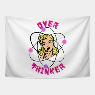 overthinker retro design Tapestry