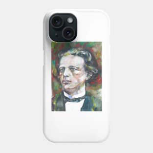 ANTON RUBINSTEIN watercolor portrait Phone Case