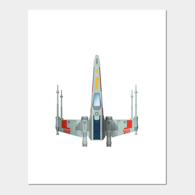 X Wing Fighter X Wing Fighter Affiche Et Impression D Art Teepublic Fr