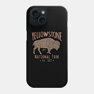 Yellowstone National Park Walking Bison Phone Case