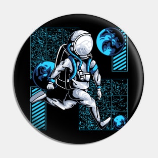 ASTRONAUT FOOTBALL Pin