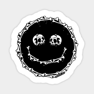 Smile now, die later (black filled) Magnet