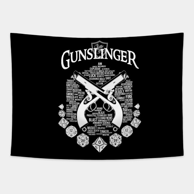 RPG Class Series: Gunslinger - White Version Tapestry by Milmino