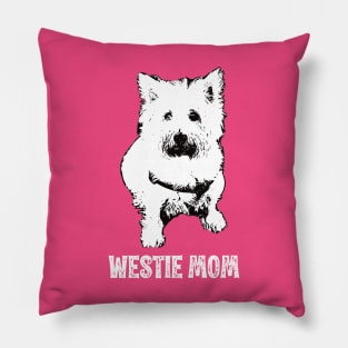 Westie Mom West Highland White Terrier Design Pillow