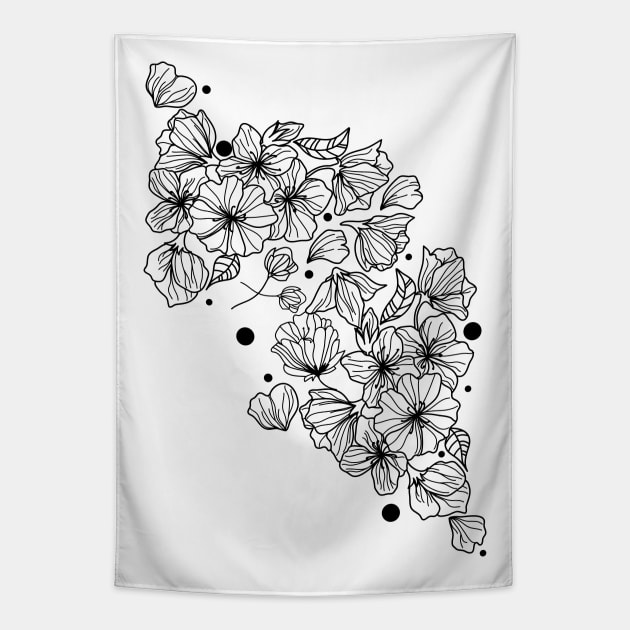 Flowerbed Tapestry by ckai