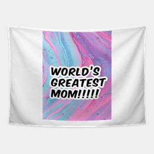 "World's Greatest Mom" Text design - Unisex Heavy Blend™ Hooded Sweatshirt Tapestry