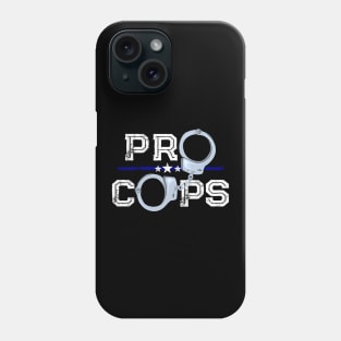 Pro Cops Blue Line Handcuffs Police Phone Case