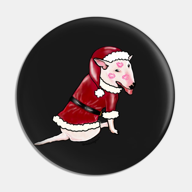 Bull Terrier Dog Santa Pin by BRobinson