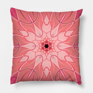 Cartoon Mandala Flower Pink Pillow