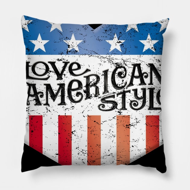 Love American Style Pillow by MindsparkCreative