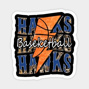 Graphic Basketball Hawks Proud Name Vintage Magnet