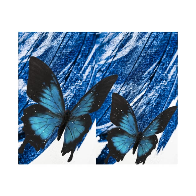 blue art and butterfly by ayoubShoop