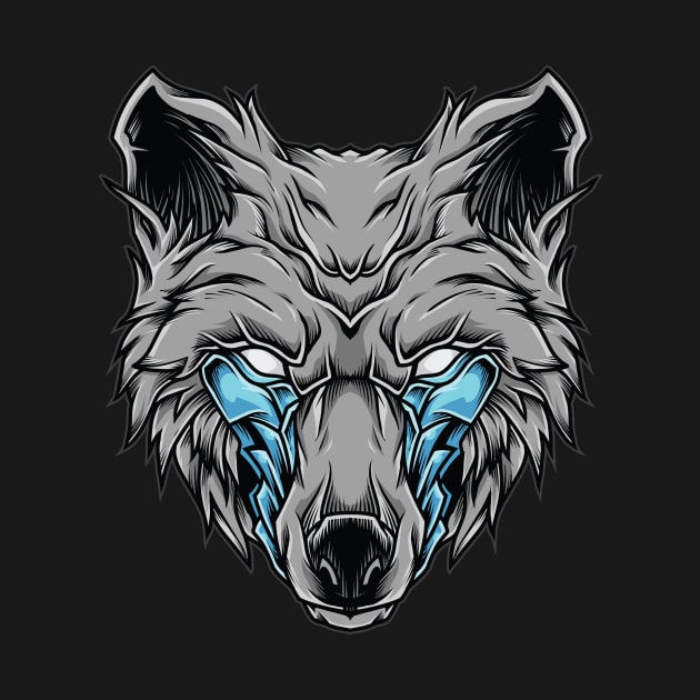 blue ornament wolves by mrasyidkvec