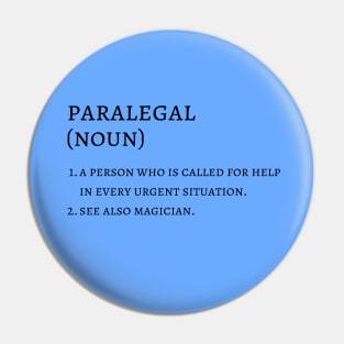 Paralegal Noun Definition Magician Funny Gift Pin