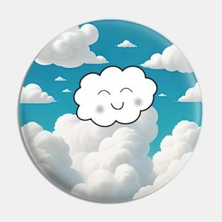 Smiley Cloud Pin