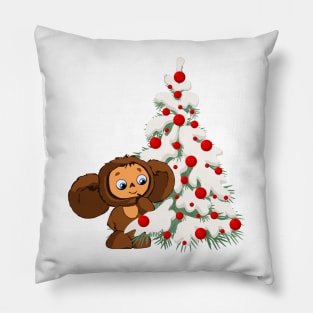 Cheburashka Winter Pillow