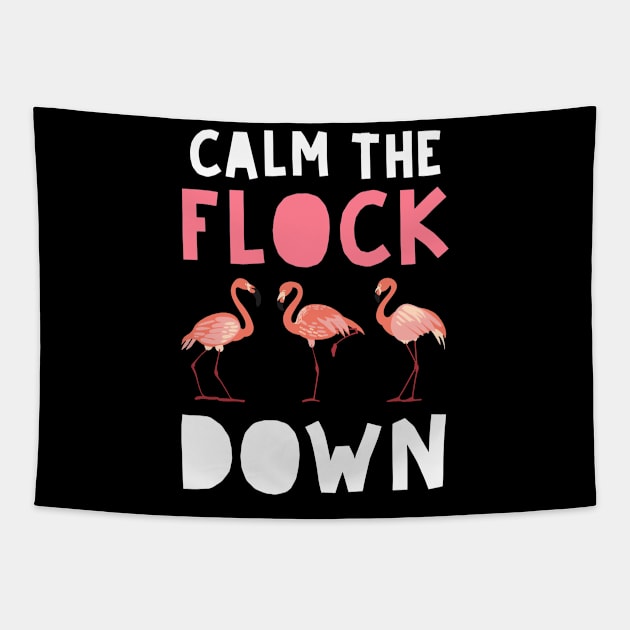 Tropical Tranquility Flamingo Love, Perfect Tee for Beach Aficionados Tapestry by Kevin Jones Art