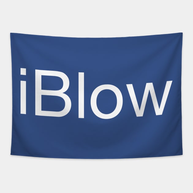 iBlow funny tech design Tapestry by Dukemond