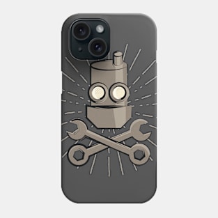 Smiling Pirate Robot Crossbones Phone Case