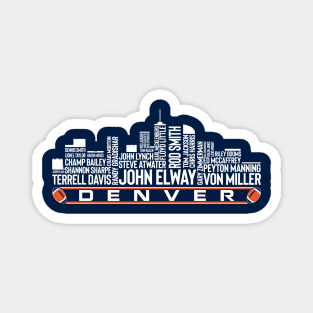 Denver Football Team All Time Legends, Denver City Skyline Magnet