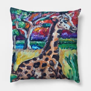 Baby Giraffe of the Savanna Pillow