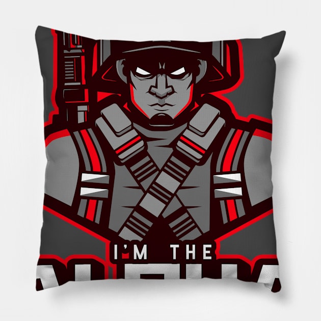 I'm The Alpha (13) Pillow by CavemanMedia