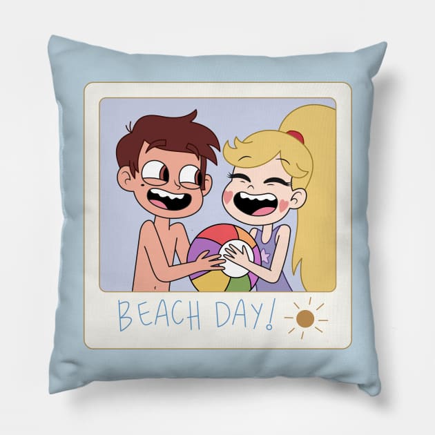 Star vs the Forces of Evil - Beach Day! Pillow by Pandoramonium